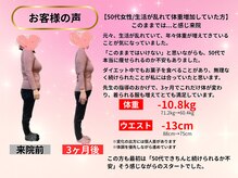 カインド整体院(KiND整体院)/50代　3ヵ月ダイエット成果