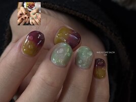 フルーツ｜ニュアンス｜雫ネイル