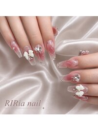 リボンネイル姫ピンクラメ