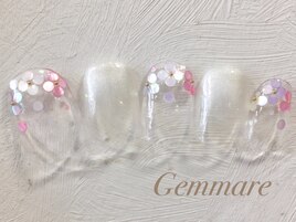 ホログラムフラワーネイル