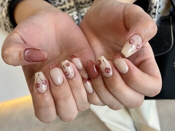 プラス ファースト(Plus 1st)/さくらんぼネイル　byKobayashi