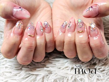 モア(moa)/キラキラ ニュアンス ピンク