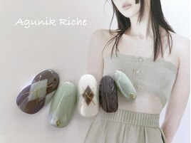 【チェックネイル】