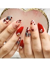 グランディール(Grandir)/チェックネイル