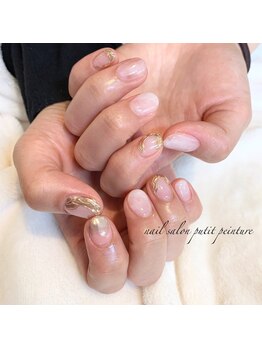 プティパントル(Putit Peinture)/ショートのニュアンスネイル♪