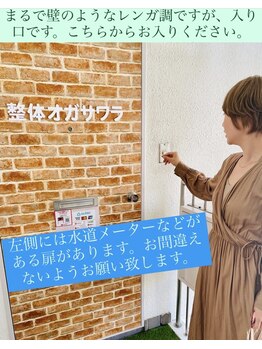 整体オガサワラ/レンガ調扉の向こうがオガサワラ