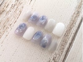 ぷっくり天然石風ネイル ￥6800