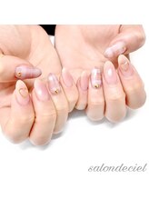 サロンドシエル(salon de ciel)/ガーリーチェックネイル