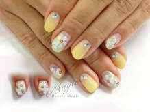 ネイルサロン ビューティーマジック 川口店/手書きお花ネイル