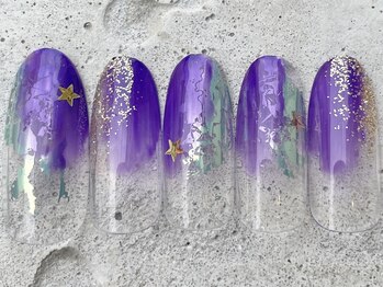 フリークネイル(FREAK Nail)/グリーンパープルラメ ¥6500