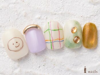 アイネイルズ 横浜WEST店(I-nails)/色鉛筆らくがき10480円