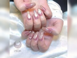 ピンクニュアンスアート大人可愛