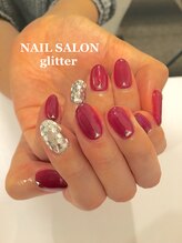 ネイルサロン グリッター(NAIL SALON glitter)/ホログラム埋めつくしネイル