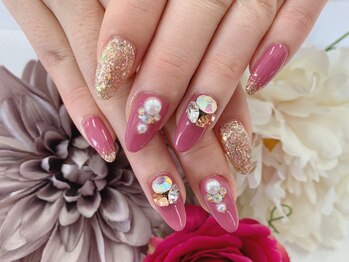 ディーネイル 天王寺(D-nail)/(松崎)大きめVカットストーン☆