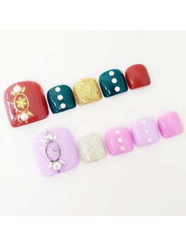 ネイルサロン クイール 小山店(NAIL SALON QUILL)/ワンカラー+ストーン