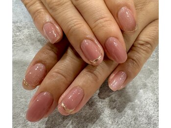 パーチポーチ(PERCH PORCH)/大人のくニュアンスピンクネイル