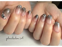 ジェルネイルサロンエー(gelnail salon A’)/グラデーション/ブラック