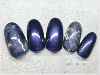 プチムトン 鶯谷店(petit mouton)/【ギラギラ宇宙ネイル】