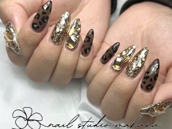 キラキラレオパードネイル☆