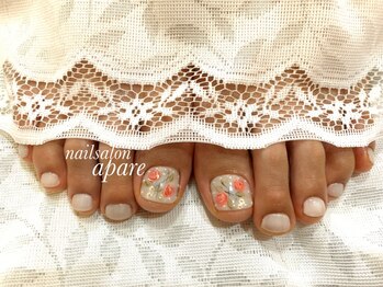 ワンカラー×レトロフラワー