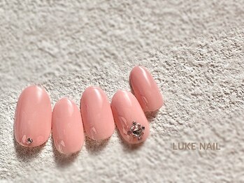 ルークネイル 恵比寿店(LUKE NAIL)/シンプルオフィスビジュー　冬春