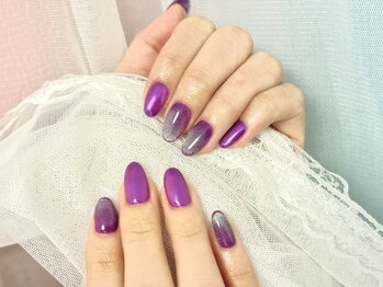 キューシーネイル 川崎(QcNail)/マグネットとミラーネイル