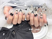 ベルグローアルファネイル(BELLE GROW ALPHA NAIL)/フレンチ×リボン