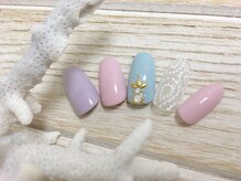 アイラッシュアンドネイル専門店 クラル(CURAR)/ペイズリーネイル￥7980