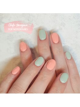 トップノッチネイルズ(TOP NOTCH NAILS)/ワンカラー2色使い