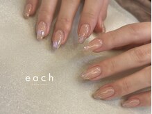 イーチ 烏丸御池(each)/水光ネイル×ラメ