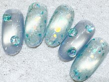 チェリーズネイル(Cherrys Nail)/夏 水滴ネイル マグネットネイル