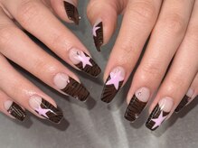 シェル トウキョウ(SHELL TOKYO)/海外ネイル ゼブラフレンチ 