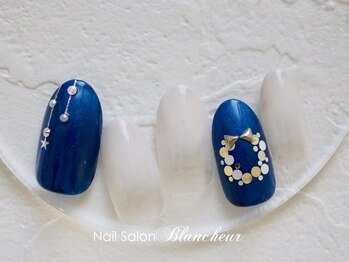 ネイルサロン ブランシュール(Nail Salon Blancheur)/大人ブルークリスマス