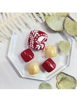 サロンR/ペイズリー柄ネイル