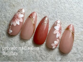 プライベートブライティ(Brighty)/春フラワーネイル