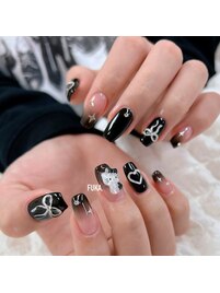 90分デザイン/kittyちゃんネイル