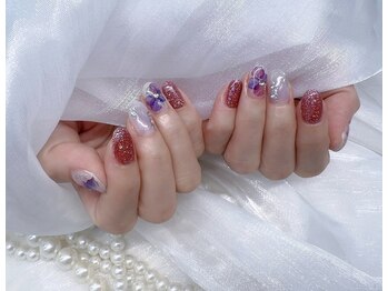 ミンミン(Min min)/紫陽花ネイル