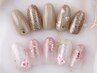 【ケア込】選べる♪季節のフラワーネイル<桜> ¥6500