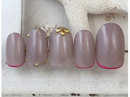 シンプル春ネイル