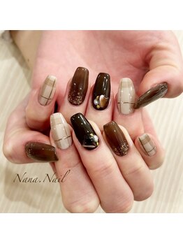 ナナネイル(Nana.Nail)/チェック柄ネイル