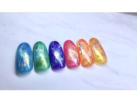 奥行き感☆天然石ネイル