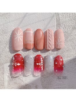オーブ(AUBE)/冬ネイル クリスマスネイル
