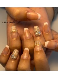 白フレンチ×ツィード