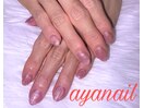 オフィスシンプルラメかけネイル