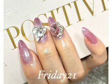 フライデートゥエンティーワン(Friday 21)/ラメワンカラーネイル