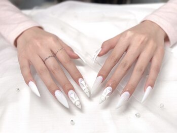 フォルチュンヌネイル 横浜天王町店(fortune nail)/ワンカラーに事前パーツ