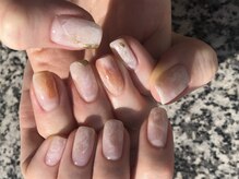 カラネイル 南森町店(calla nail)/奥行き感×ホワイト