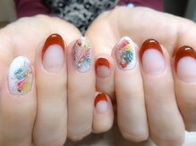 アミュリー ネイル アトリエ(Amury nail atelier)/クリスマスフェザーネイル♪