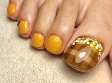オーラリー ネイル アート メゾン(ORRERY nail art maison)/フット / ギンガムフラワー