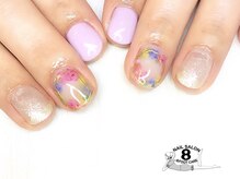 ネイルエイト 新百合ヶ丘(nail8)/春色フラワーネイル